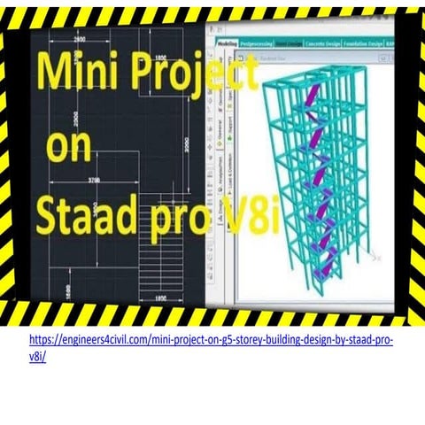 Mini project on g+5 storey building design by staad pro v8i | PDF