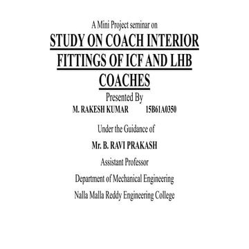 Study on Coach interior fittings of ICF and LHB coaches
