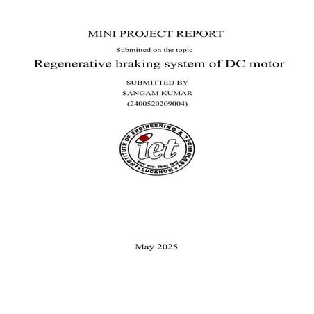 @Regenerative braking system of DC motor