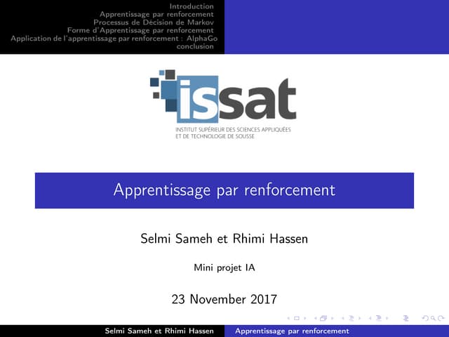 Apprentissage par renforcement 
