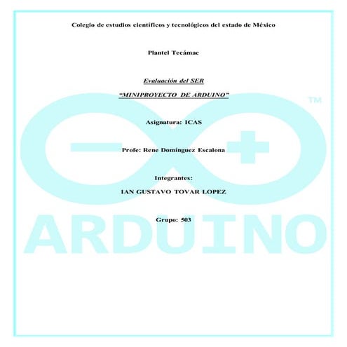 Miniproyecto de ARDUINO