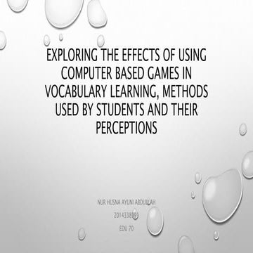 Mini research computer game based