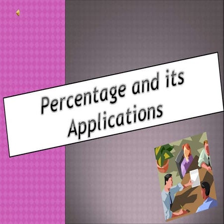 percentage and its applications 