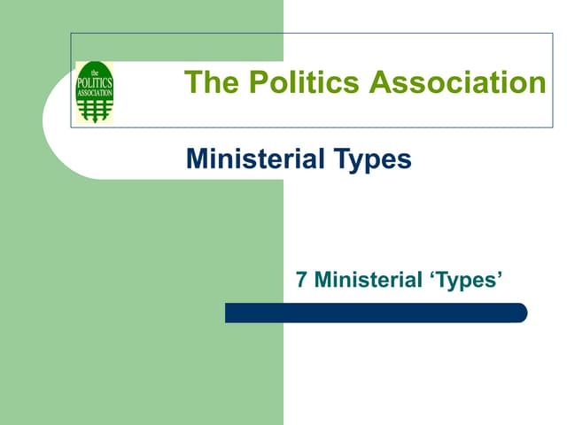Ministerial types PPT Ministerial types PPT