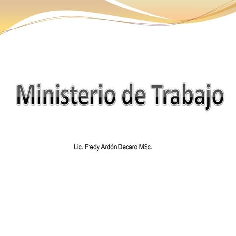 Ministerio de trabajo