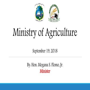 Connect Liberia Presentation by the Minister of Agriculture - Minister Flomo ...