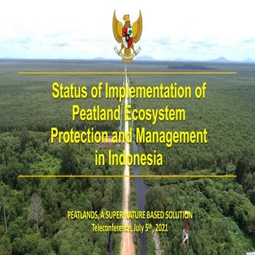 Status of Implementation of  Peatland Ecosystem  Protection and Management  i...