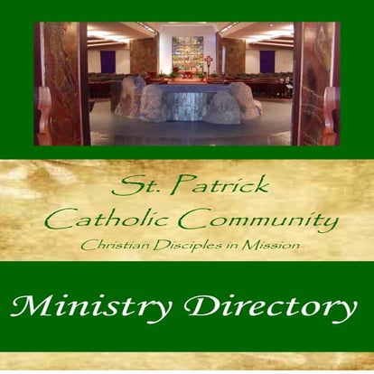 St. Patrick Catholic Community Ministry Booklet