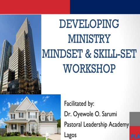 Developing Ministry Mindset and Skill set Workshop 2 