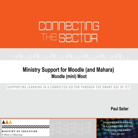 Ministry support for moodle (and mahara)