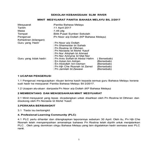 Contoh Perjanjian RMT sekolah rendah | RTF