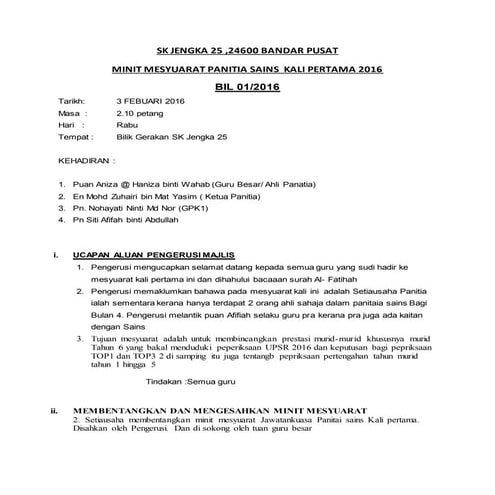 Minit sainssk jengka 25 ke 2