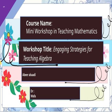 mini workshop for teaching algebra .pptx