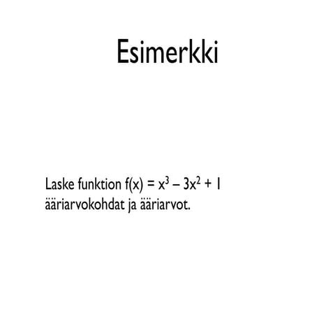 Ääriarvojen laskeminen