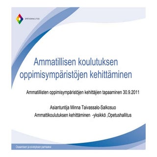 Ammatillisen koulutuksen oppimisymp...