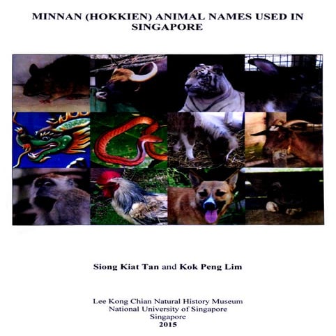Minnan (Hokkien) Animal Names Used In Singapore
