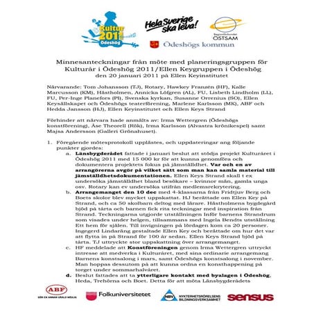 Minnesant kulturr 110120