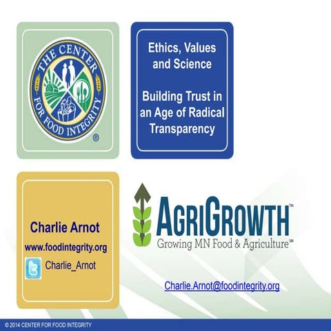 Charlie Arnot's Presentation to the 2014 Minnesota AgriGrowth Council Annual ...