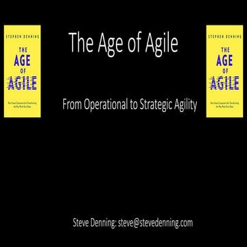 The Age of Agile by Steven Denning