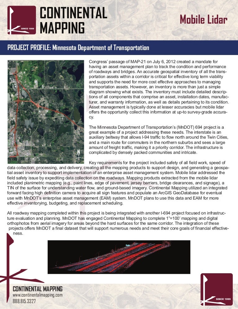 Asset Management and High Accuracy Mobile Lidar for Minnesota DOT
