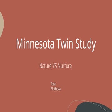 Minnesota Twin Study.pptx - a famous study