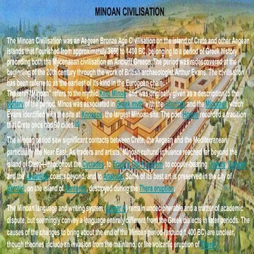 The Minoan civilisation