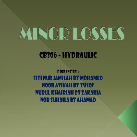 S3 Minor Losses Presentation