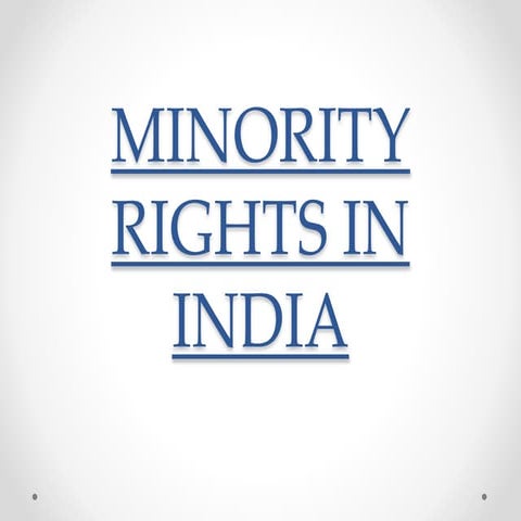 Minority rights in india