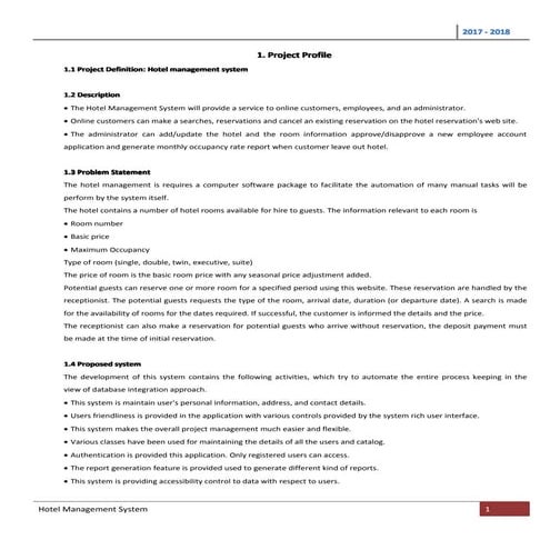 Hotel Management with Hibernate MVC Minor Project
