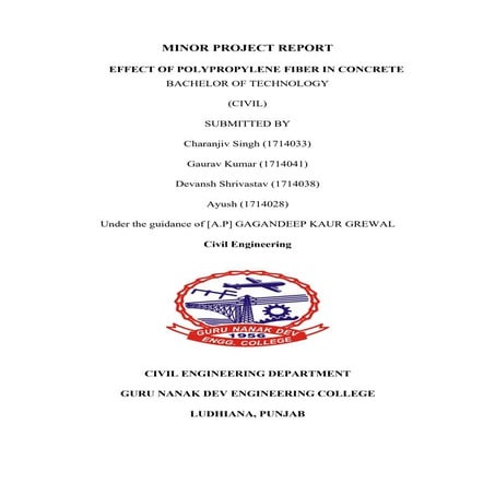 Effect of Polypropylene Fiber In Concrete