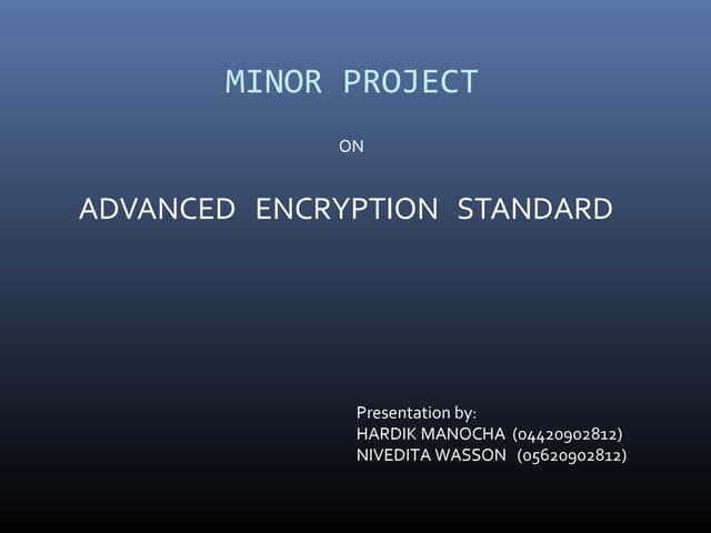 Minor Project- AES Implementation in Verilog