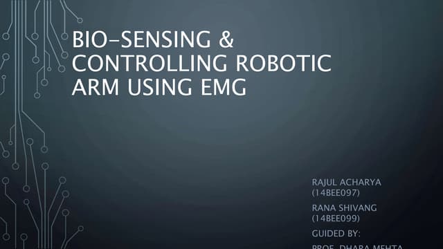 Bio-Sensing Robotic Arm