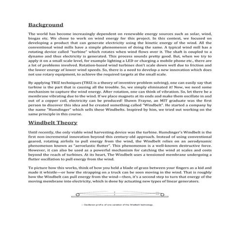 Minor project windbelt