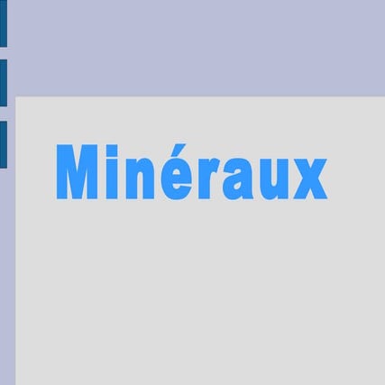 Minéraux