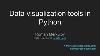 Data Visualization Tools in Python