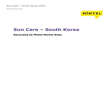 Market Sizes Sample Report - 2024 Edition