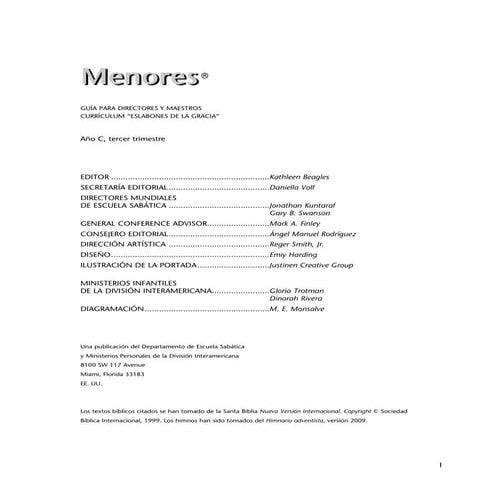 Intermediarios | Folleto Maestros | Escuela Sabática para Menores | Tercer tr...