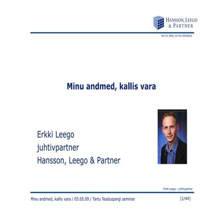 Minu andmed kallis vara