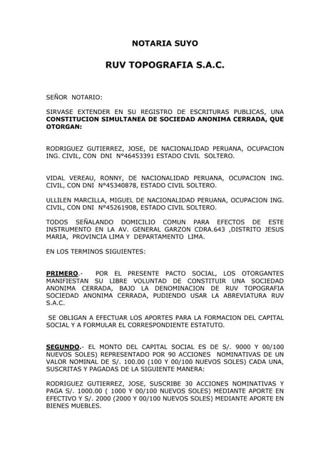 formato para minutas de juntas