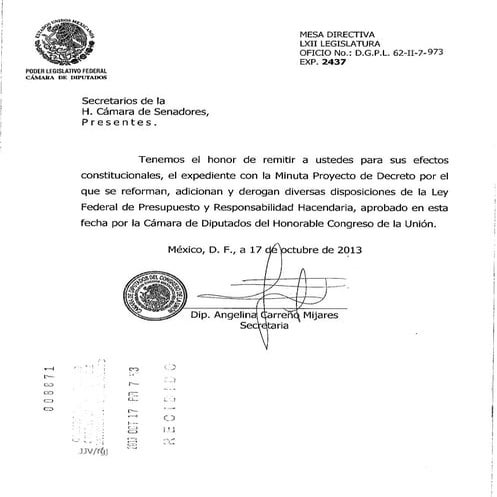 Minuta responsabilidad hacendaria