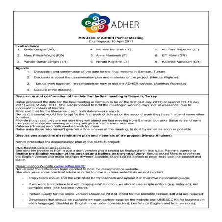 Minutes romania 2011