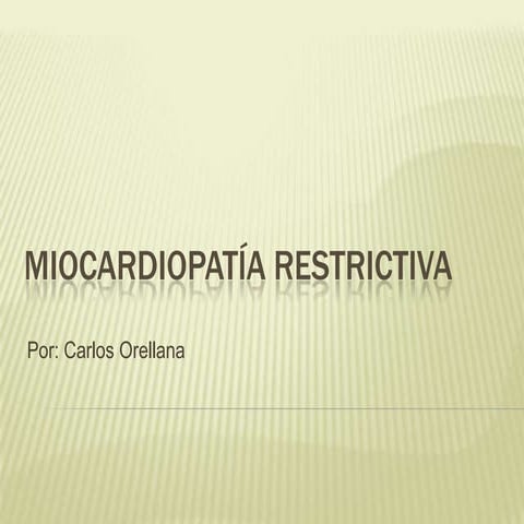 Miocardiopatía restrictiva