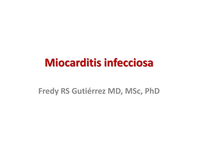 Miocarditis infecciosa