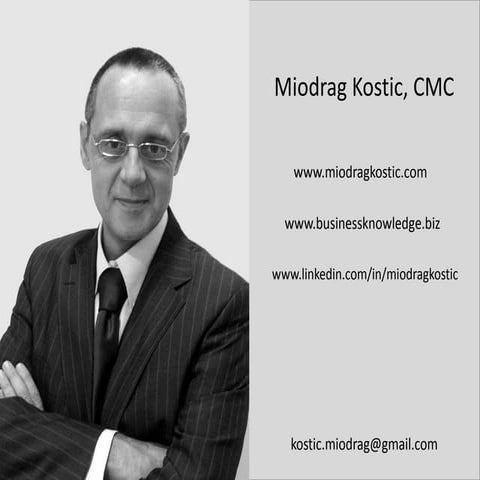 Freelance business skills trainer and management consultant - Miodrag Kostic ...