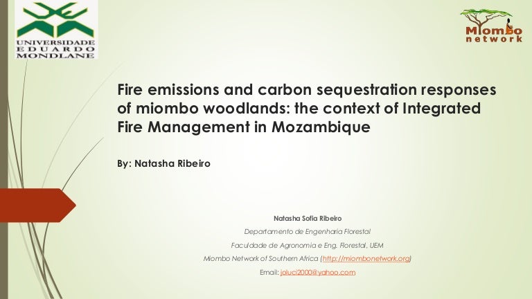 thumbnail of  Fire emissions and carbon sequestration responses of miombo woodlands: The context of Integrated Fire Management in Mozambique