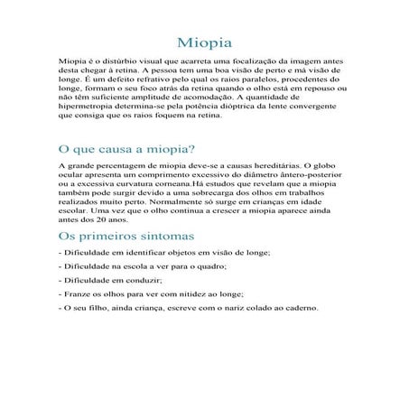 Miopia | DOCX