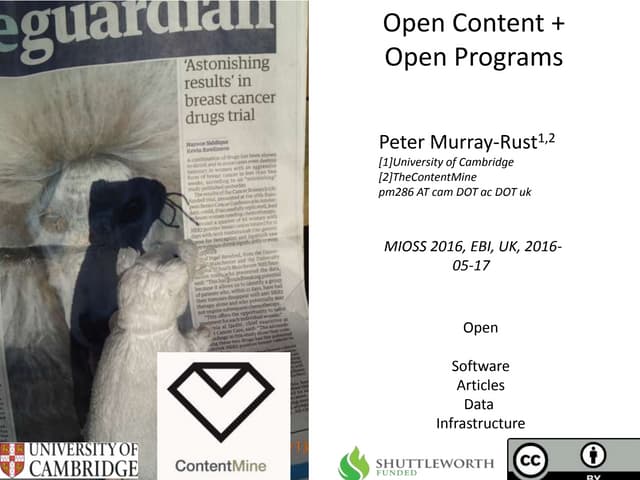 Open software and knowledge for MIOSS