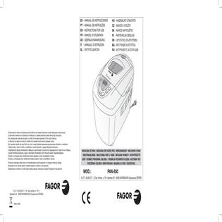 Mi pan 850. 14 id - Servicio Tecnico Fagor