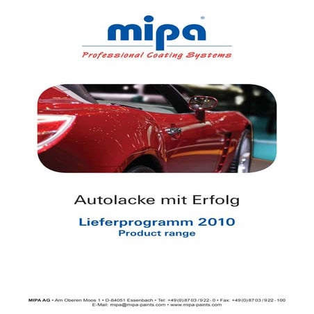 Mipa products auto 2010