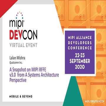 MIPI DevCon 2020 |  Snapshot of MIPI RFFE v3.0 from a System-Architecture Per...